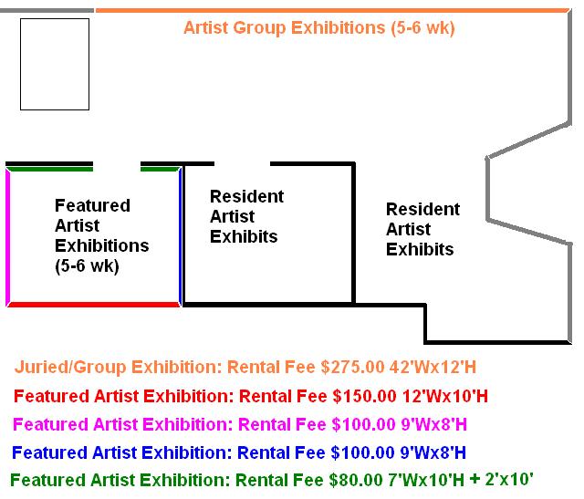 Framations Art Gallery: Exhibition Floorplan 