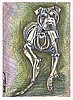 "Skeleton Sharpei" by Artist Mollie Chounard