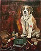 "St Bernard Rescue Dog" by artist Mollie Chounard