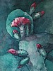 Prickly Pear Cactus (Matted Original)