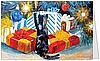 10 pack Greeting Cards "Cat with Tree Ornament"