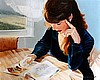 Young Woman Reading (Original)