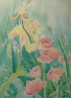 "Peach Poppies" by Artist Catherine Mahoney