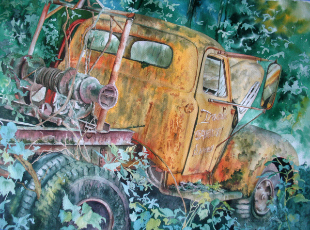 "Old Rusty" by Artist Linda Wilmes.